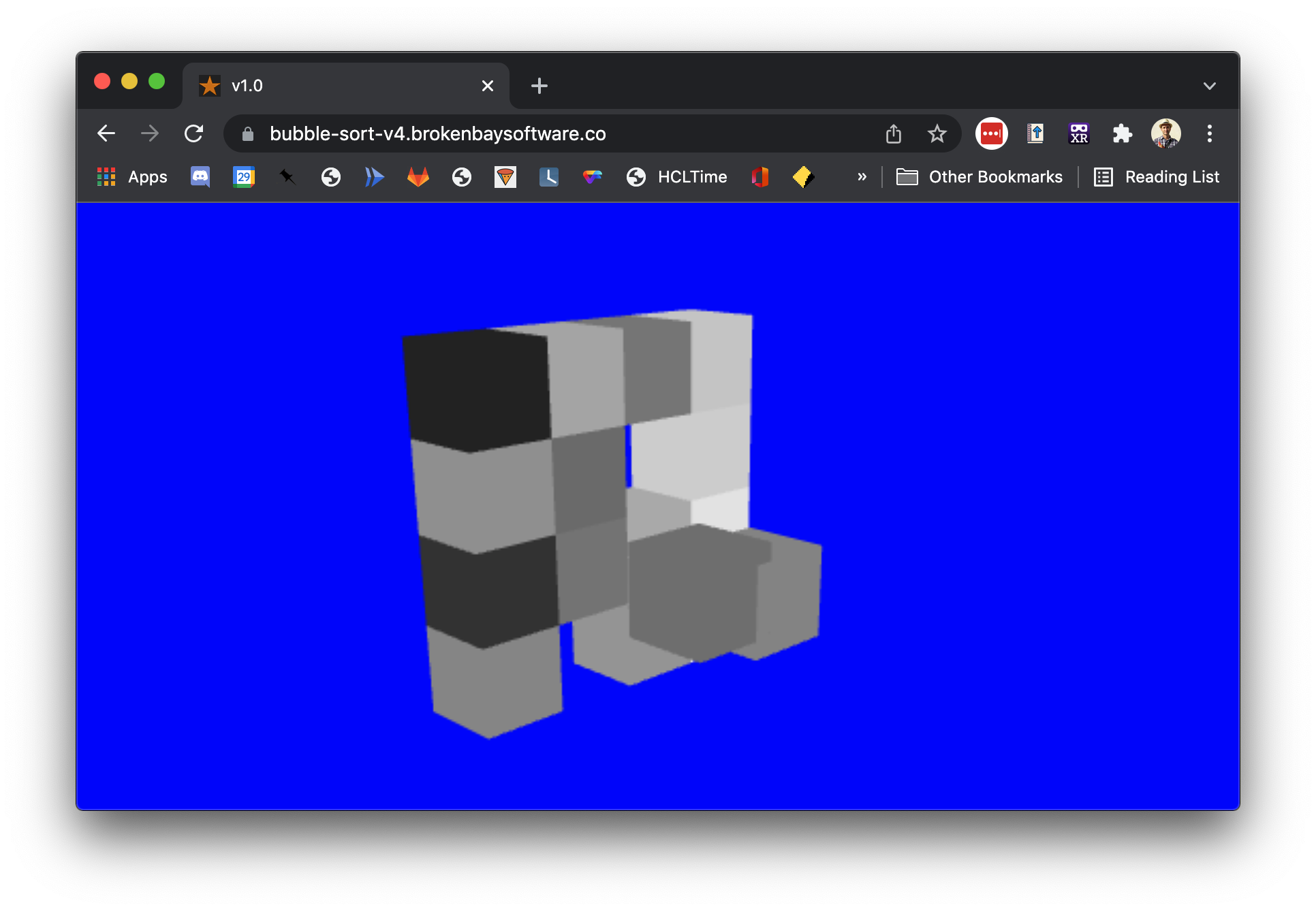 A rough 3D version of Bubble-Sort